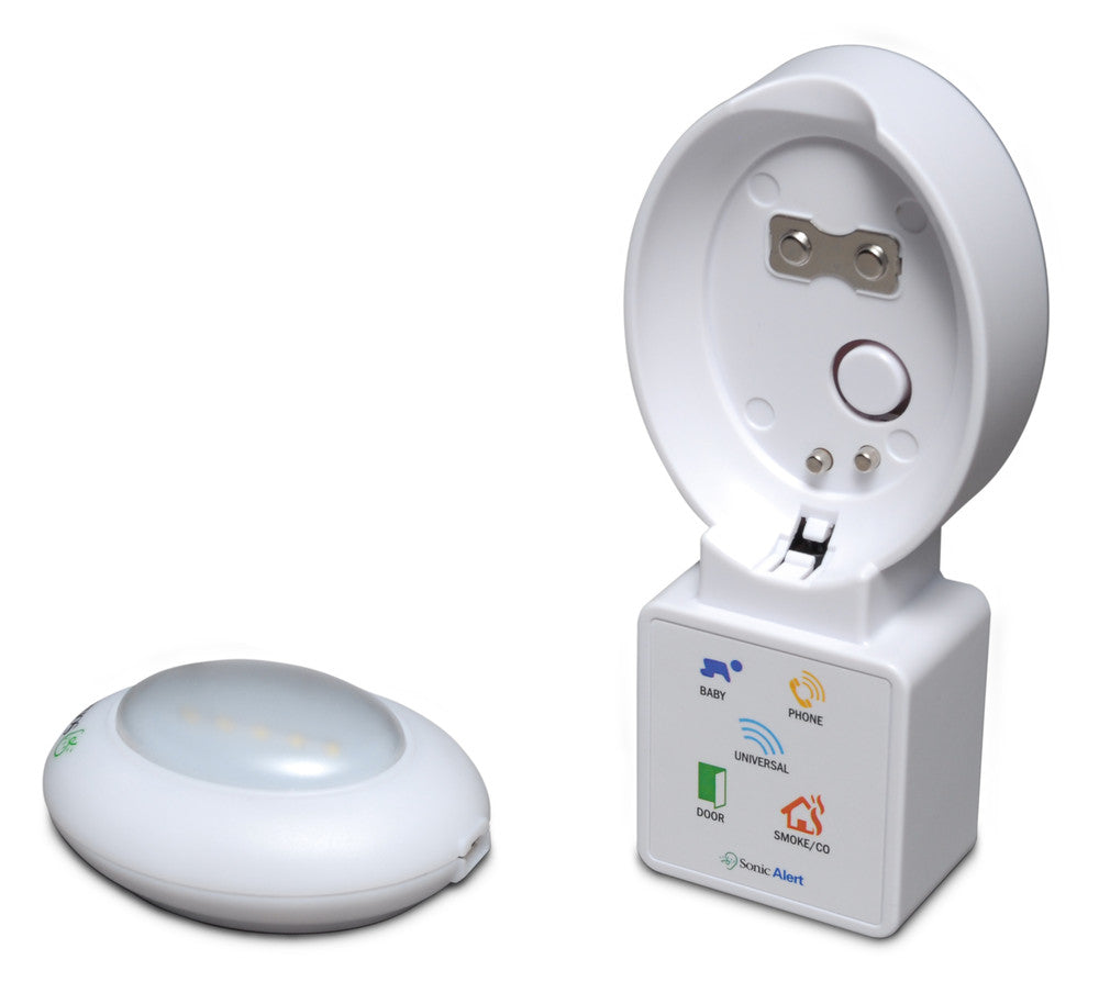 The HomeAware HA360BDB Blink Doorbell Receiver with Doorbell Transmitter System by Sonic Alert