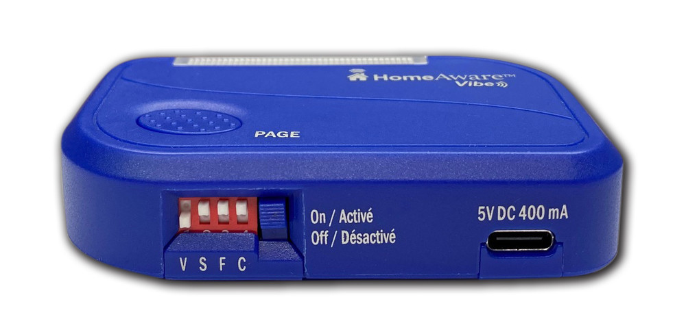 The HomeAware Receiver HA360VB2.1 Vibe Personal Alert Pager with Help Button Transmitter  (Optional Accessory) by Sonic Alert
