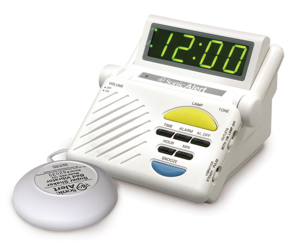 Sonic Boom Alarm Clock SB1000SS and Notification Hub System with Super Shaker - SBSS12V by Sonic Alert